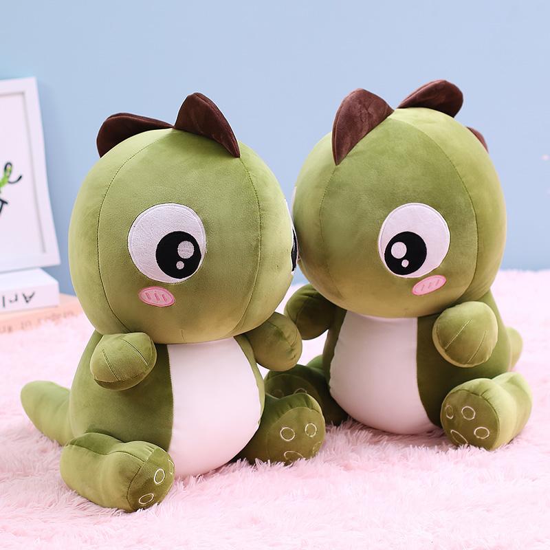 28-56cm Adorable Large Eyes Dinosaur Plush Doll Cartoon Stuffed Animal Dino Toy Gentle Sleep Pillow Xmas Present