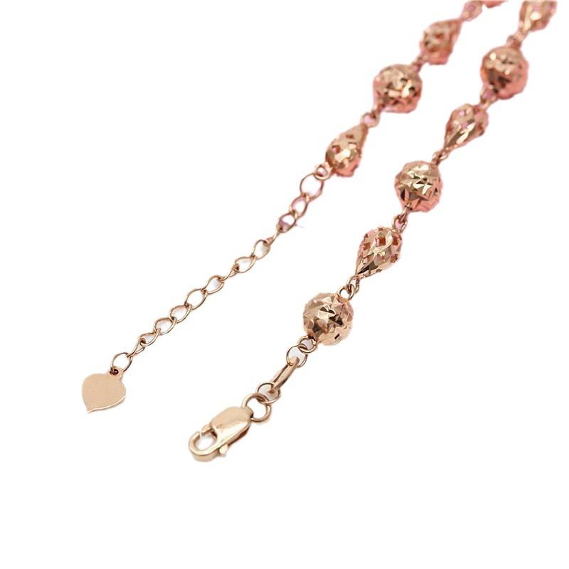 Bracciale Viola Oro Moda Classica Sfera Vuota Goccia d'Acqua Bracciale da Donna Placcato Oro Rosa Bracciale Gioielli