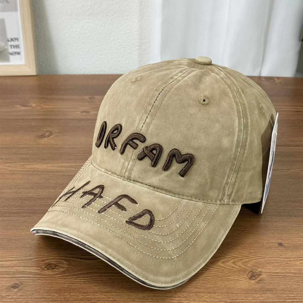 Fashion Hat Korean version hat female ins Korean version tide hole cap men spring and summer versatile letter embroidery baseball hat shade