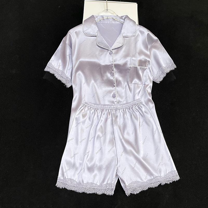 Summer Sweet And Gentle Pink Short Sleeve Shorts Pajamas Ladies Wind Suit Loungewear