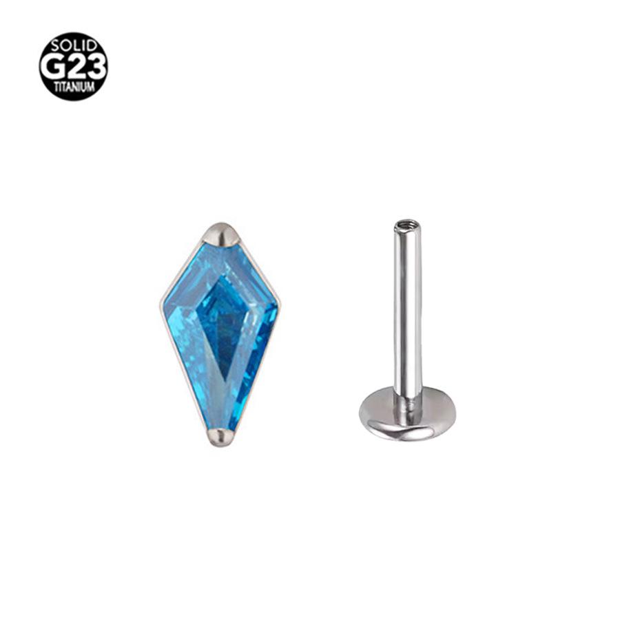 Titan Zirkon Quadrat Stecker Piercingschmuck