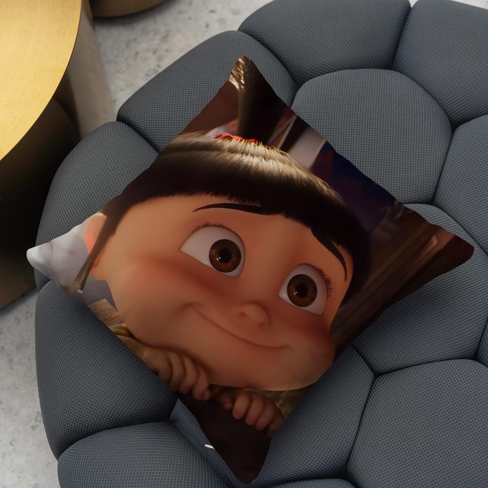 A-Agnes cute Cushion Cover 2-in-1 Reversible Plush Pillow Cover | Car/Sofa/Bed | Perfect Gift