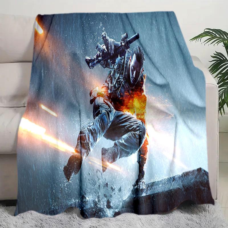 Cyberpunk Soldier Blanket Soft Comfortable All Seasons Perfect Sofa Office Naps Trips Birthday Christmas Gift