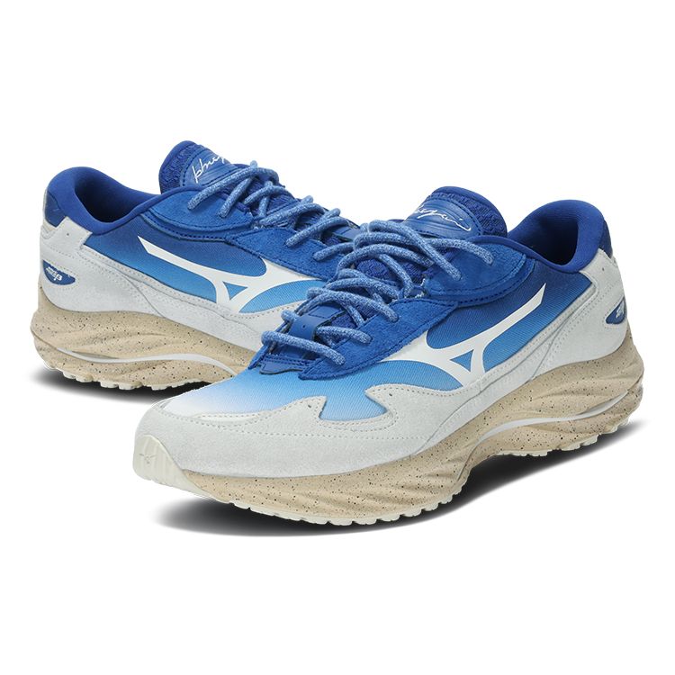 Hiroshi Nagai X Mizuno Wave Rider Beta Surf The Web Unisex Sneakers Blue White D1GA241001