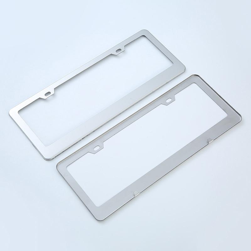1Pc Car Number Plate License Frame Cover Aluminum Photo Frame Car Personalized Modified Stainless Steel License Plate