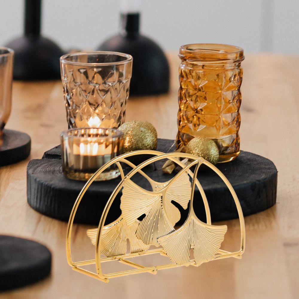 

Iron Standing Napkin Holder Space-Saving Paper Towel Container Kitchen Countertop Style1