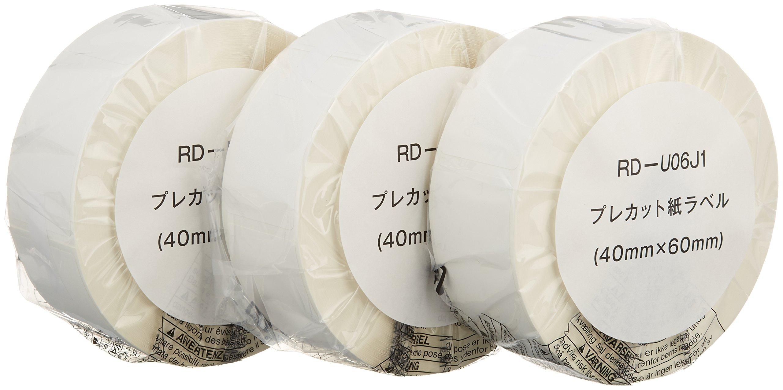 

brother paper label for 3 rolls pre-cut TD-2130N/2130NSA RD-U06J1 білий