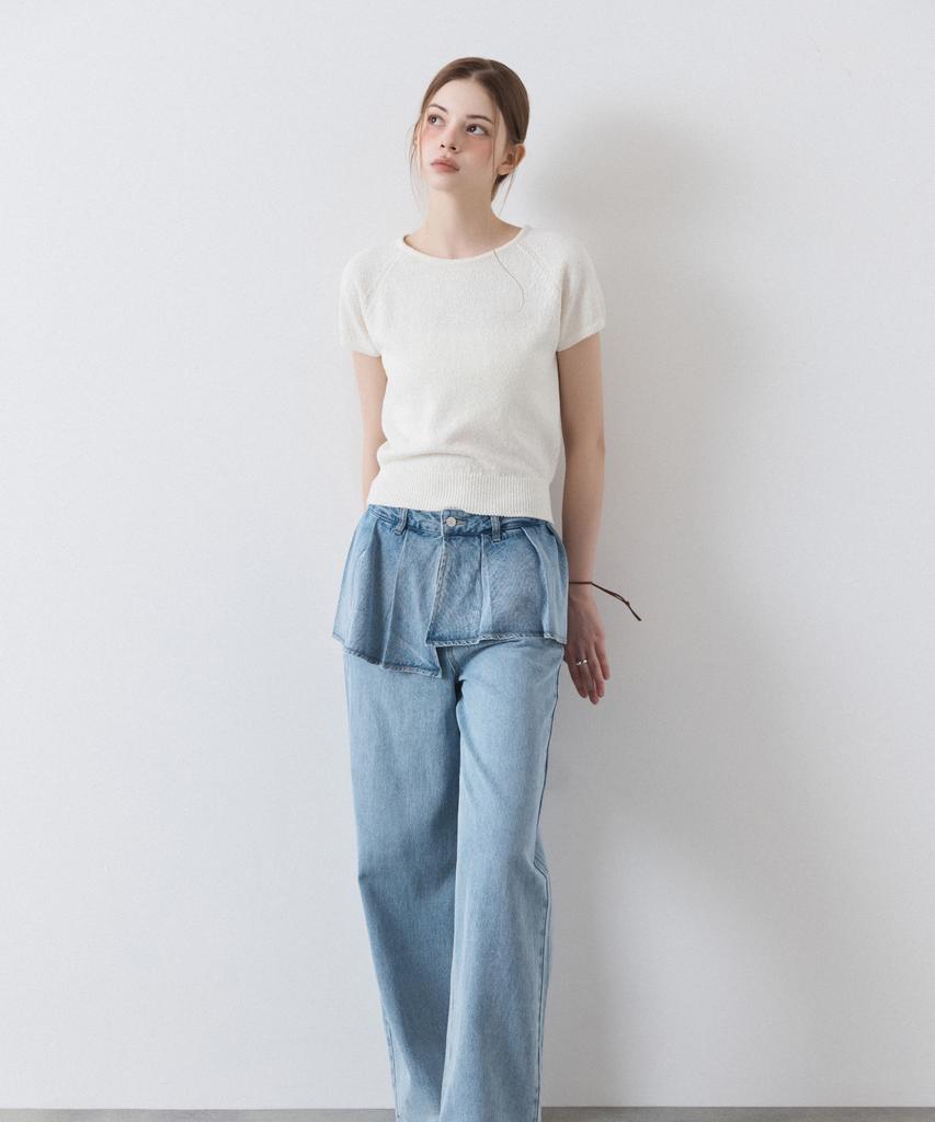 Mixxo Layered Skirt Denim Pants_Miwtjg413J