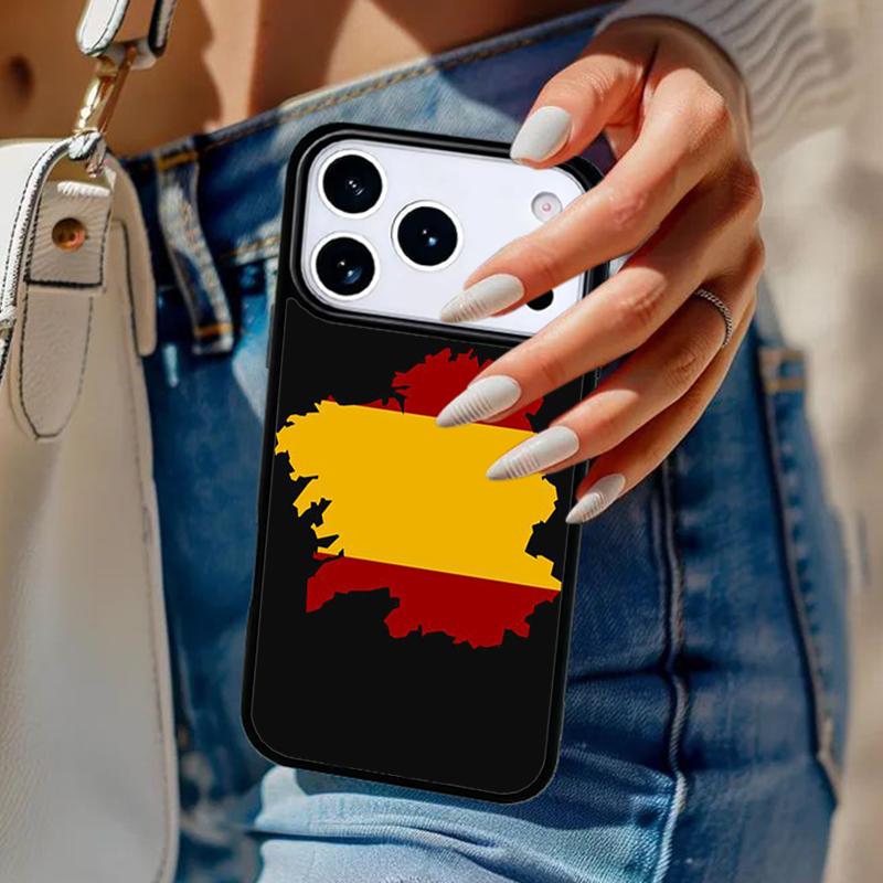 Spain Spanish Flag Phone Case For iPhone 17 Air 14 15 13 12 Max Cover For Apple 16e 11 Pro Max Plus Coque