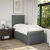 VidaXL Sommier à lattes de lit avec matelas Gris foncé 100x200cm Tissu 3291968