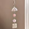 Romantic Sakura Wind Chime Letter Card "follow Your Dreams Trust Your Heart " Mobile Phone Chain for Women Bag Accessory Jewelry 1