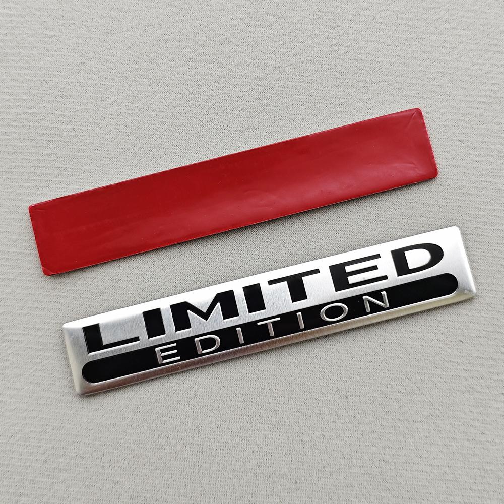 2PCS Metal Aluminium LIMITED EDITION Logo Emblem 3D Chorme Silver Black Red Car Sticker Fender Trunk Badge Decal Car Accessories