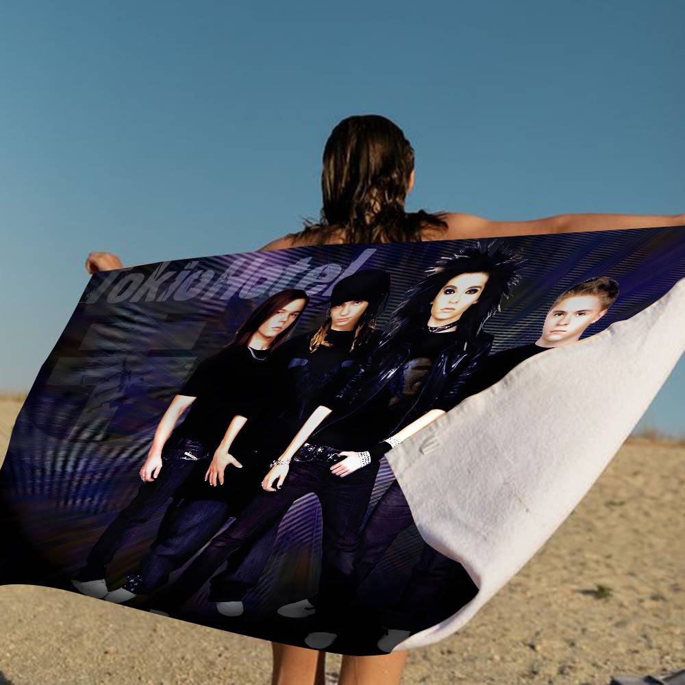 Tokio Hotel Band Beach Towel Colorful Bath Towels For Girl Microfiber Quick Dry Custom Sand Free Beach Yoga Spa Gym Pool