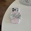 Custodia per telefono in pelle rosa creativa INS con fiocco a fiocco per For Iphone 16 1 13 14 17 Pro Max Cover morbida in silicone carina Guscio antiurto