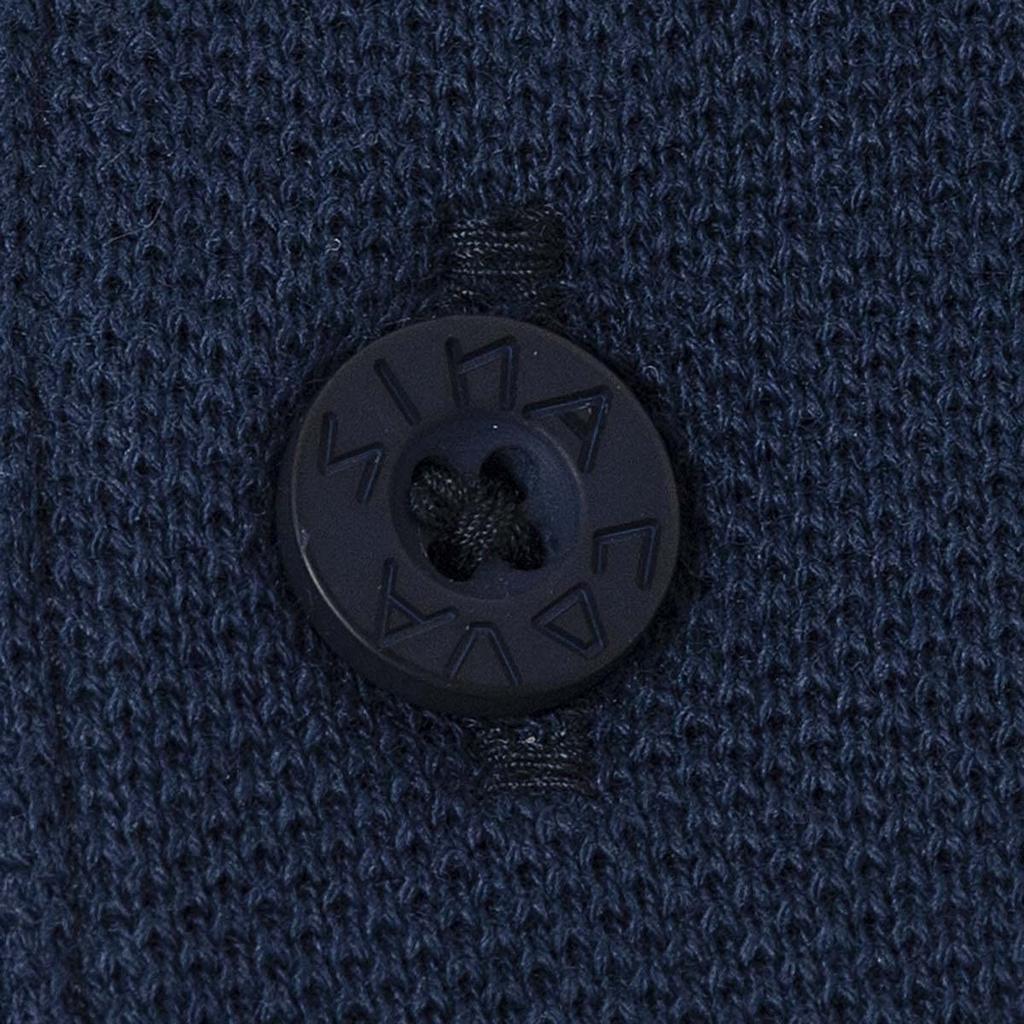 Sinacova Short Sleeve Polo Indian Pique Classic Size M Men's Shirt, 100% Cotton, Cotton, Outer, Simple, Design, Navy, (10000570)