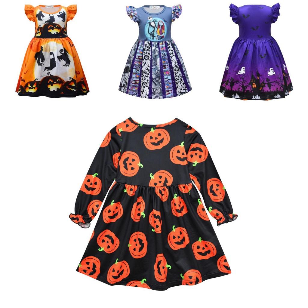 Girls Princess The Nightmare Before Christmas Dress Halloween Cosplay Skirt