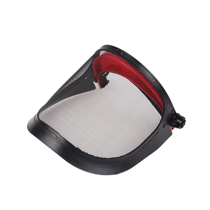 

Новый защитный шлем для триммера для садовой травы с защитной маской для всего лица и защиты кустореза для лесозаготовок красный