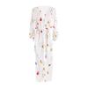 Boho Bikini Cover-ups Peacock Print Loose Maxi Dress Fashion Long Dress Beachwear  For Women