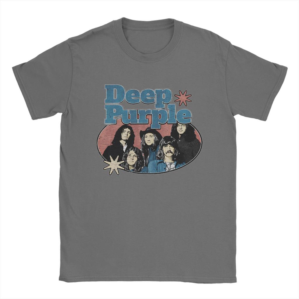 Band Deep Purple Art T Shirt Summer Pure Cotton TShirts For Adult Harajuku Casual Tshirt ShortSleeved Vintage Clothes