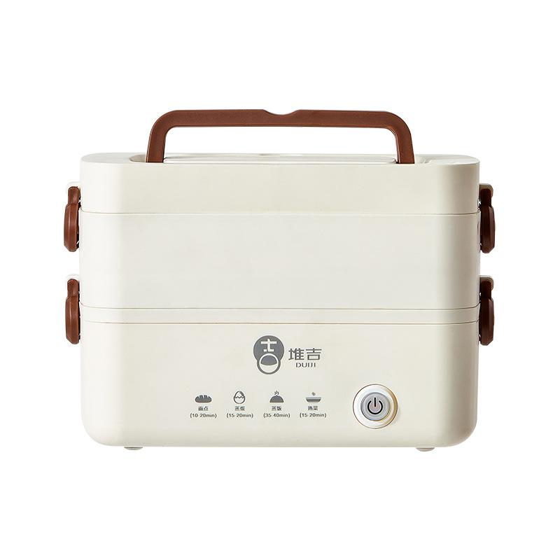 New 1.2L Double Layer Electric Lunch Box 304 Stainless Steel Insulation Electric Lunch Box Portable 3 In 1 Steamer Rice Cooker