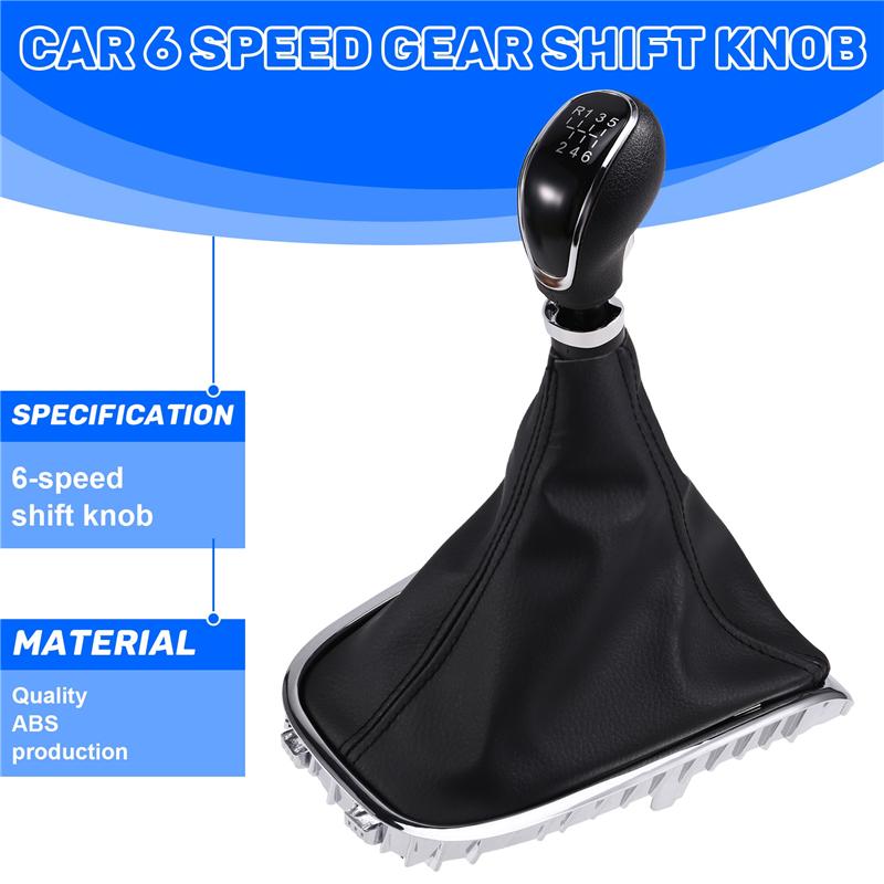 A58X-Car 6 Speed Gear Shift Knob Manual Transmission Shift Head For Opel Astra Buick Excelle GT/XT 2009-2014