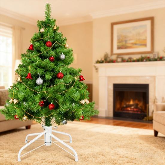 Metal Christmas Tree Stand Universal Folding Xmas Tree Base Replacement Artificial Tree Stand Fits 0.75-1.25inch Pole