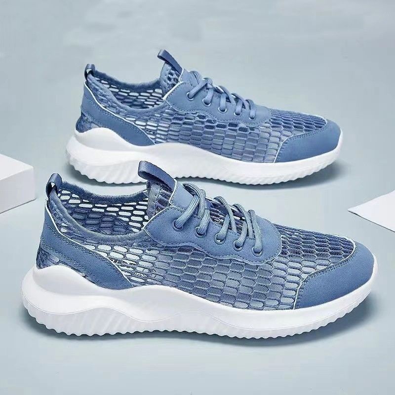 Mesh Upper Hollow Breathable Running Men's Casual Sneakers Designer Stylish Comfortable Hiking Trekking Simple Male Sports Shoes