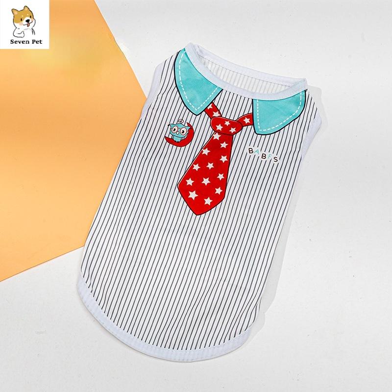 New Cool Dog Clothes for Shih Tzu Male Puppy Vest Breathable Pet Clothing Summer Cat Tshirt S