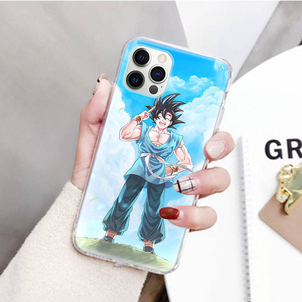JW83 Dragon Ball Goku Transparent Case for Samsung A04 A14 A23 M33 M53 Realme 10 9 C35 C55 VIVO Y02 X80 Infinix Hot 30 Note 11 Tecno Spark 8P Pro