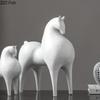 Creative White Horse Resin Sculpture Modern Crafts Ornaments Desk Decoration Minimalist Horse Statue Room Aesthetic Decor