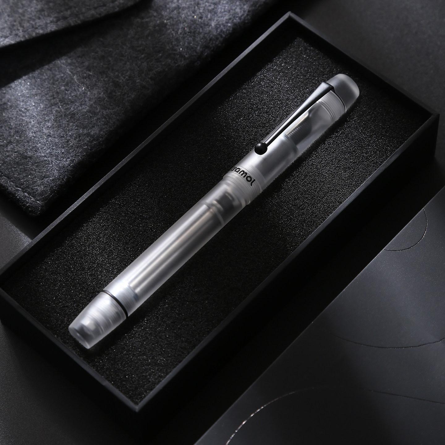 

Tramol Frosted Acrylic Negative Pressure Fountain Pen with EF/F/M Visible Colorful Ink School Office Supplies PK Asvine Majohn (Matte White,EF) матово-белый