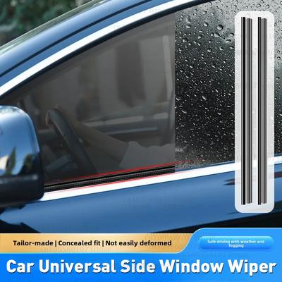 Universal Car Side Window Cleaner - Dual-Use Auto/Home Glass Wiper Tool, Streak-Free Water Mist Removal & Blade Care Accessory