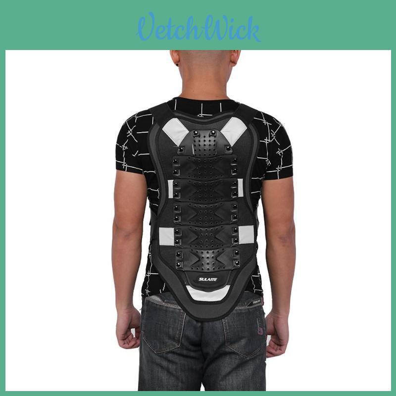 Praktische Schwarze Motocross Rennsport Rüstung Motorrad Fahr Körper Schutz Jacke Mit Verstärkter PE Schale Und Verstellbaren Gurten