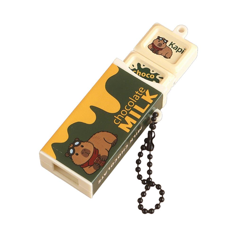 Simulated Chocolate Fidget Toy Japanese Style Stress Relief Keychain Bendable Snap Sensory Toy Creative Gift For Kids Adults