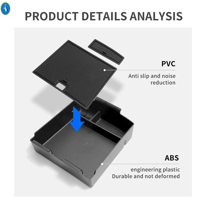 PVC + ABS Car Armrest Box Storage Central Control Container Cover Trim Fit For Hyundai Tucson NX4 2025 2026 Accessories