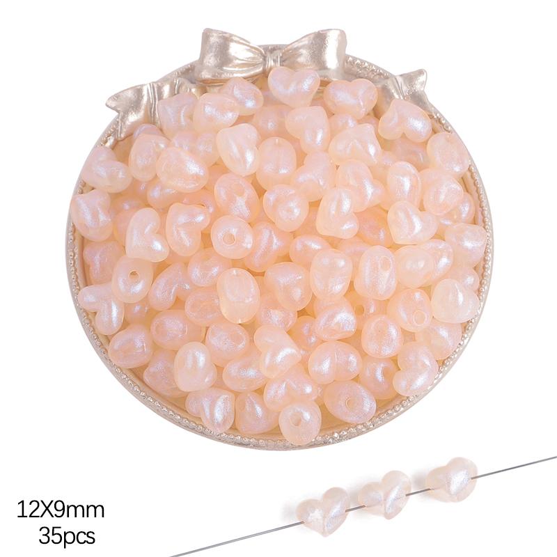 35-50pcs Plastic Acrylic Star/Heart Charm Beads For DIY Jewelry Making