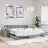 Vidaxl Sofa Rozsuwana Z Materacami, Jasnoszara, 100X200 Cm, Aksamit