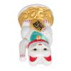 Lucky Cat Ornament Hand Waving Plastic Electric Cat Sculpture for Home Decoration Gift Giving 4.5in White MLY45C
