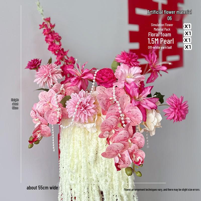 Romantic Wedding Aisle & Table Flower Arrangement: Floral Art Bouquet and Ornaments