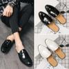 Fashion Men Fashionable Slippers Men Casual Comfortable High-end Semi Leather Shoes for Indoor  Outdoor Slippers Men Sizes 38-46