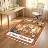Snack Jar Theme Soft Crystal Velvet Rug Custom Name & Text Print Non Slip Floor Rug for Bedroom Living Room