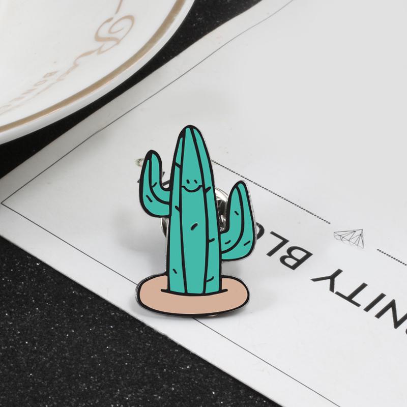 Cartoon Bicycle Cactus Tent Brooches Fashion Creative Travel Enamel Pin Child Backpack Badge Men Women Souvenir Brooch Jewelry