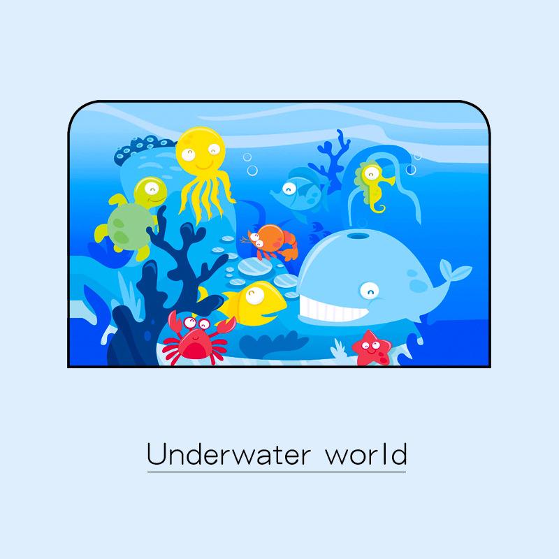 Car Sunshade Side Window Magnetic Curtain Adjustable Sunscreen Cartoon Sunshade Anti-Mosquito Heat Insulation Sunshade For Kids