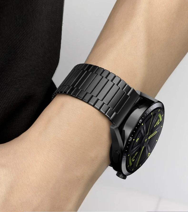 For Huawei GT6 GT6 Pro 46mm Universal Stainless Steel Chain Magnetic Band Bussiness Fashion Wristband for Huawei GT6/5 GT6/5 Pro