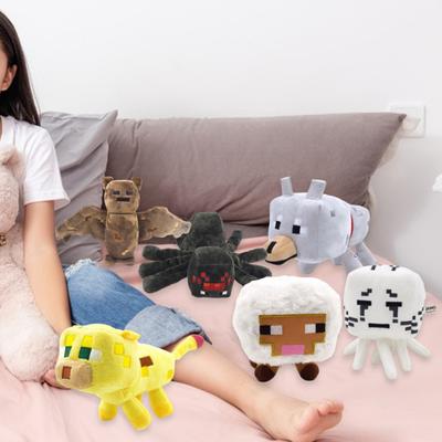 Niedlicher Lebensechter Look Hohe Simulation Bequem Minecraft Plüschpuppe Stofftier Cartoon Spielpuppe Schwein Tintenfisch Katze Plüschtier Heimschmuck