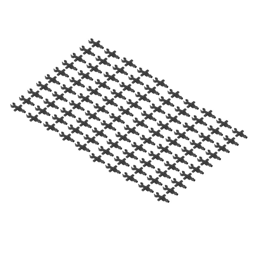 100 Stück 4/7mm Schlauch Mikro Widerhaken Endstopfen Bewässerungs-Anschlusssatz für Gärten Landschaftsbau Rasen