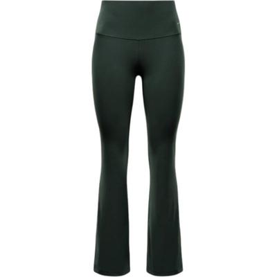 Zenvy High-Waisted Schlaghose Einfarbig Sporthose Damen Unterteile Vintage-Grün Schwarz FV7922338