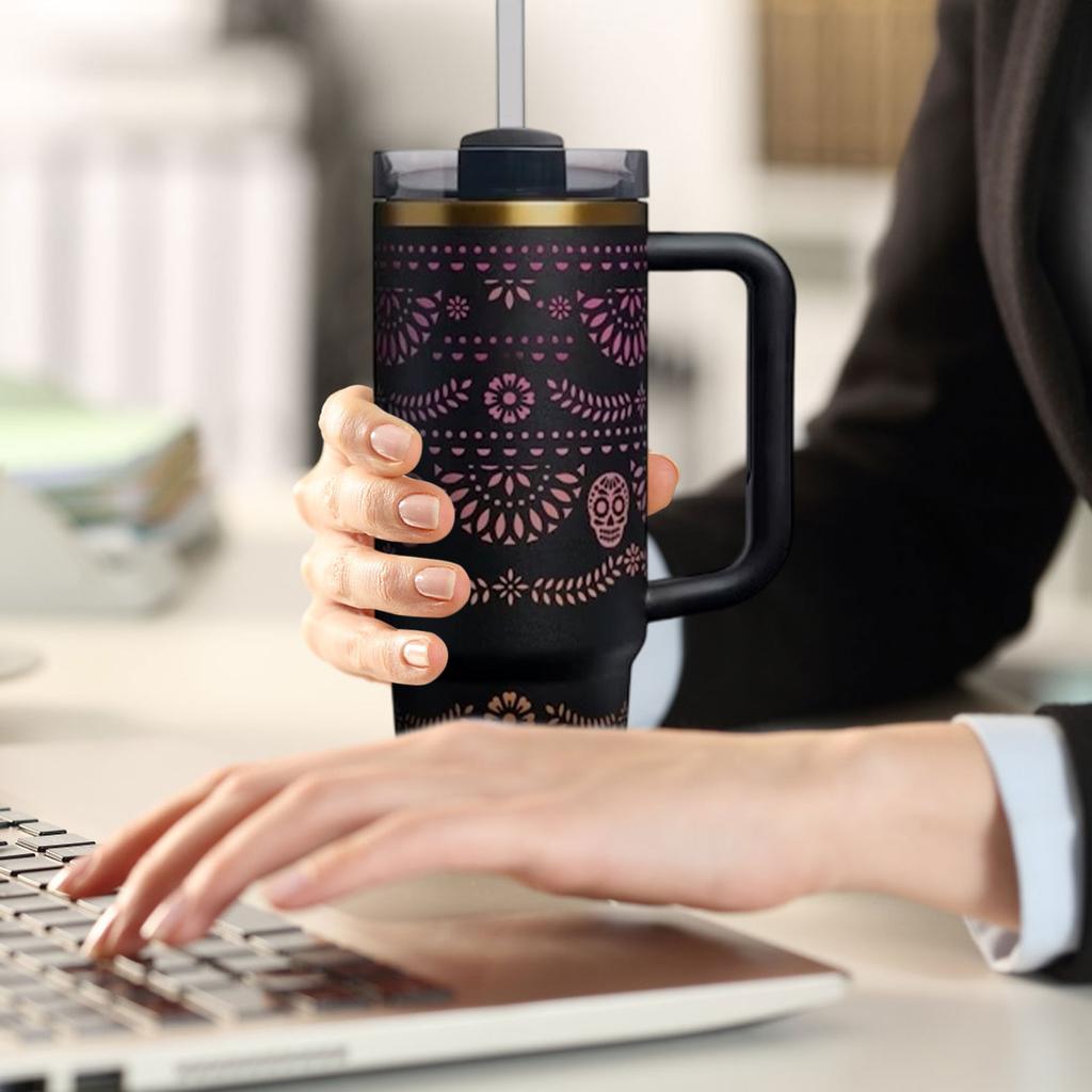 40oz Standard Packaging Portable 304 Stainless Steel Large Capacity Mug High-value Car Mug