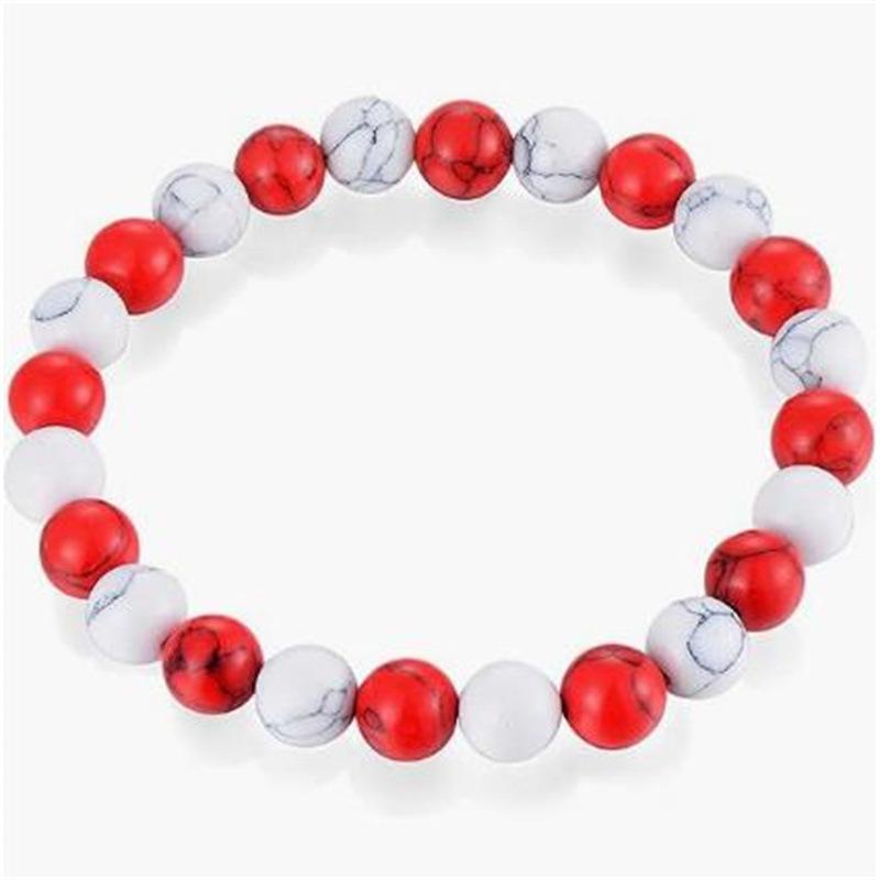 

Браслет из матовых бусин натуральной бирюзы на эластичной веревке, европейский и американский новый браслет в стиле легкой роскоши