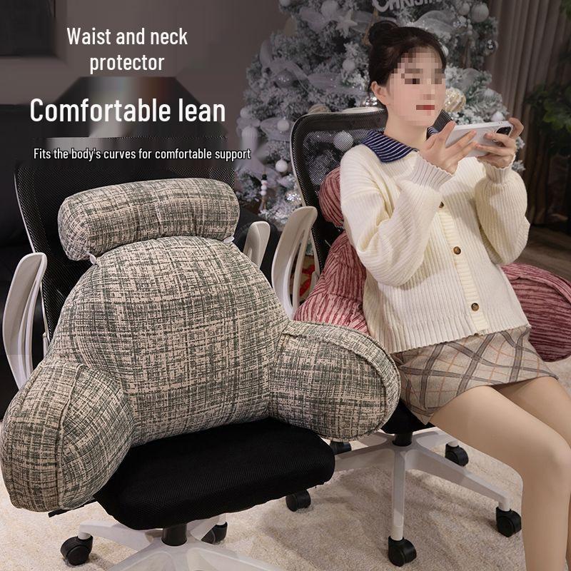 Soft Large Backrest Pillow: Washable Lumbar Support for Bed, Sofa, Dorm, and Pregnant Women